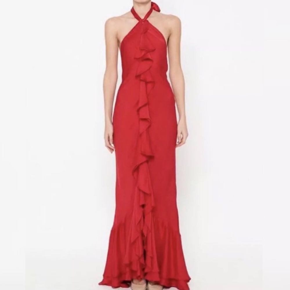 Ralph Lauren black Label ruby red gown